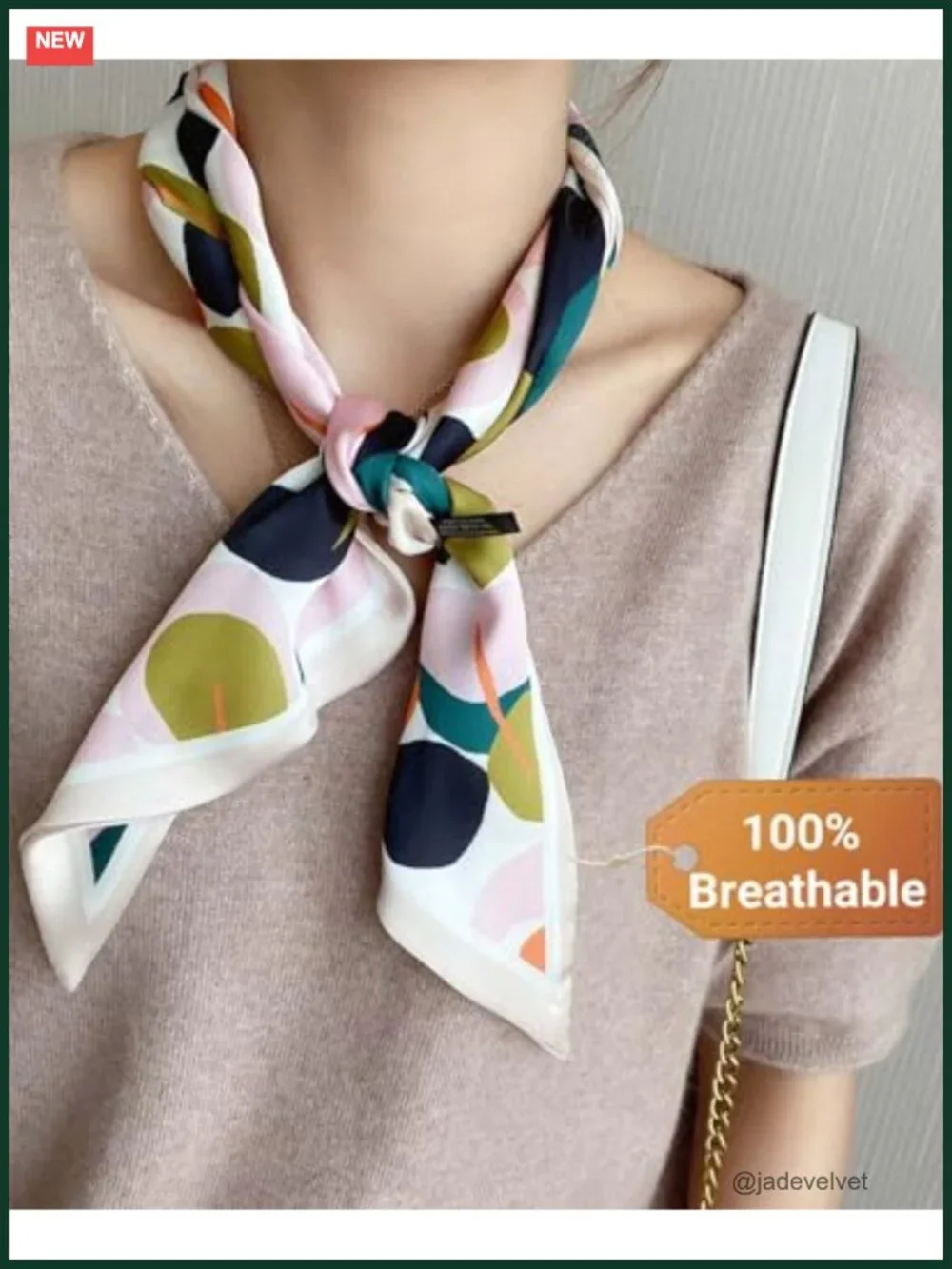 Silky Satin Headscarf Wrap for Women Lightweight Neck Scarf